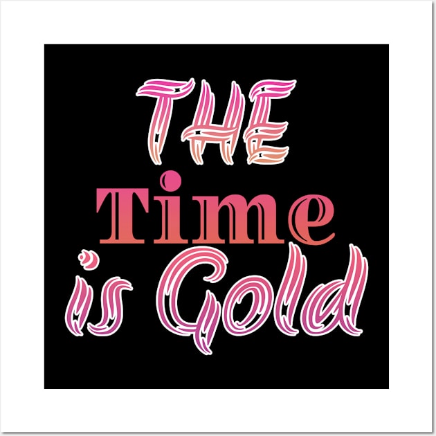 The Time Gold Wall Art by Design Anbay